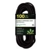 Power By Go Green 100 ft. 14/3 SJTW Outdoor Extension Cord - Black