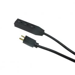 Southwire 15 ft. 14/3 SJTW Trinector Vinyl Outdoor Medium-Duty Extension Cord, Black -Extension Cords Sales Store black southwire general purpose cords 35227408 4f 1000