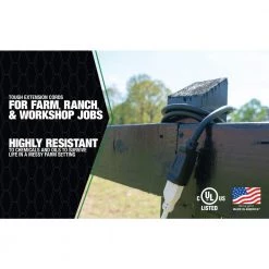 Southwire 50 ft. 12/3 SJTOW AgriPro Farm/Workshop Medium-Duty Extension Cord -Extension Cords Sales Store black southwire general purpose cords 64816901 fa 1000