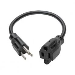 Tripp Lite 1 ft. 18/3 Standard Power Extension Cord -Extension Cords Sales Store black tripp lite general purpose cords p022 001 76 1000