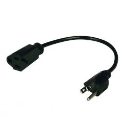 Tripp Lite 1 ft. 18/3 Standard Power Extension Cord -Extension Cords Sales Store black tripp lite general purpose cords p022 001 c3 1000