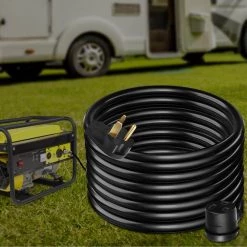 VEVOR 50 ft. Heavy-Duty Outdoor Welder Extension Cord with 3 Prong 50 Amp Power Extension for Welding Machines ETL Approved 17 VEVOR 50 ft. Heavy-Duty Outdoor Welder Extension Cord with 3 Prong 50 Amp Power Extension for Welding Machines ETL Approved -Extension Cords Sales Store black vevor general purpose cords 50ft50adhjycx0001v0 31 1000