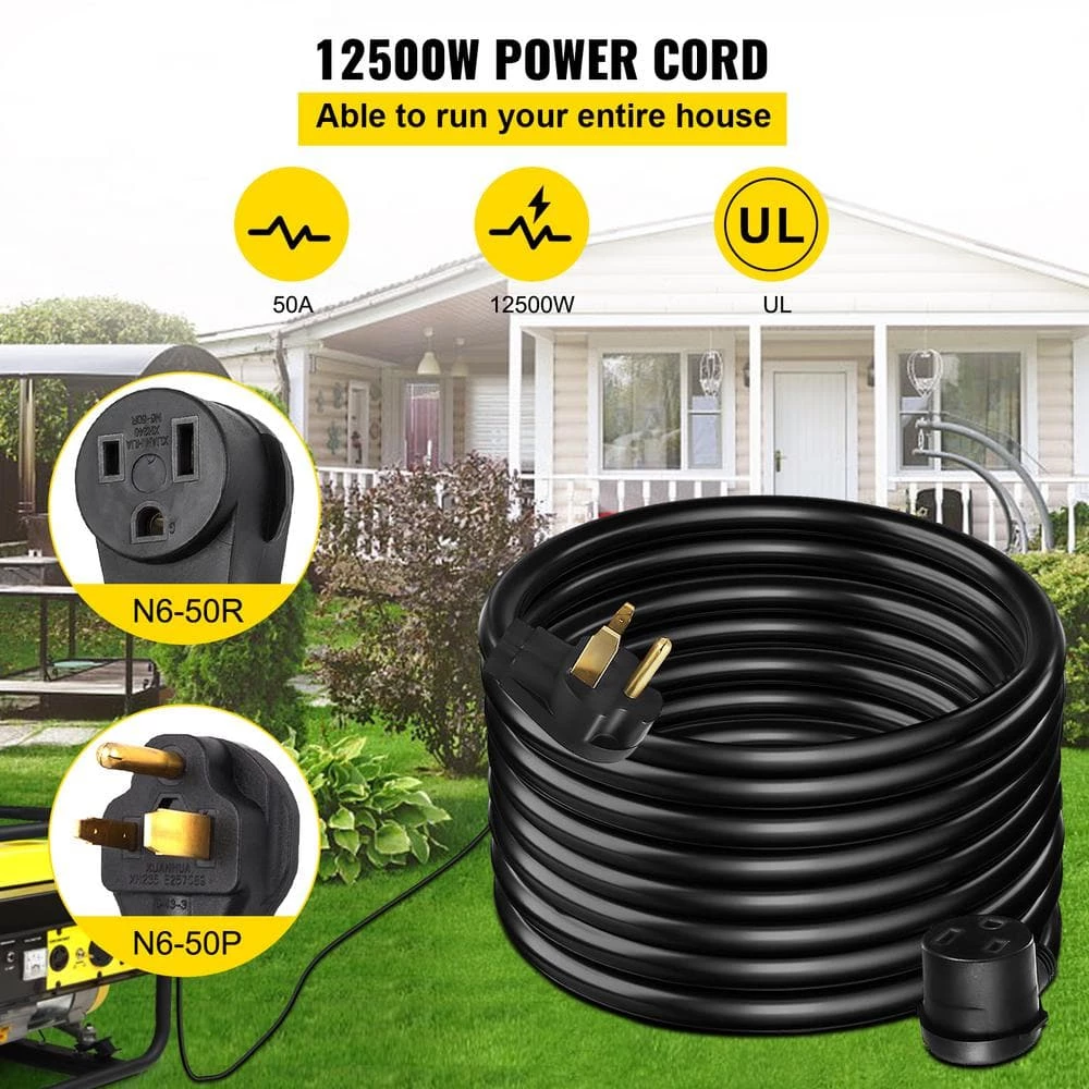 VEVOR 50 ft. Heavy-Duty Outdoor Welder Extension Cord with 3 Prong 50 Amp Power Extension for Welding Machines ETL Approved 5 VEVOR 50 ft. Heavy-Duty Outdoor Welder Extension Cord with 3 Prong 50 Amp Power Extension for Welding Machines ETL Approved - Image 3