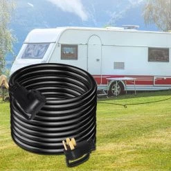 VEVOR 25 ft. 50 Amp RV Extension Cord 4 Wire Gauge RV Wire Diameter Extension Cord RV Cord Power Supply Cable -Extension Cords Sales Store black vevor general purpose cords hjljq25ft50a6hx01v1 31 1000