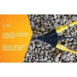Woods 25 ft. 14/3 SJTOW Agricultural Outdoor Heavy-Duty Extension Cord with Power Block -Extension Cords Sales Store black woods general purpose cords 2451 44 1000
