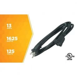 Woods 8 ft. 16/3 SJTW Outdoor Medium-Duty Extension Cord 14 Woods 8 ft. 16/3 SJTW Outdoor Medium-Duty Extension Cord -Extension Cords Sales Store black woods general purpose cords 260 76 1000