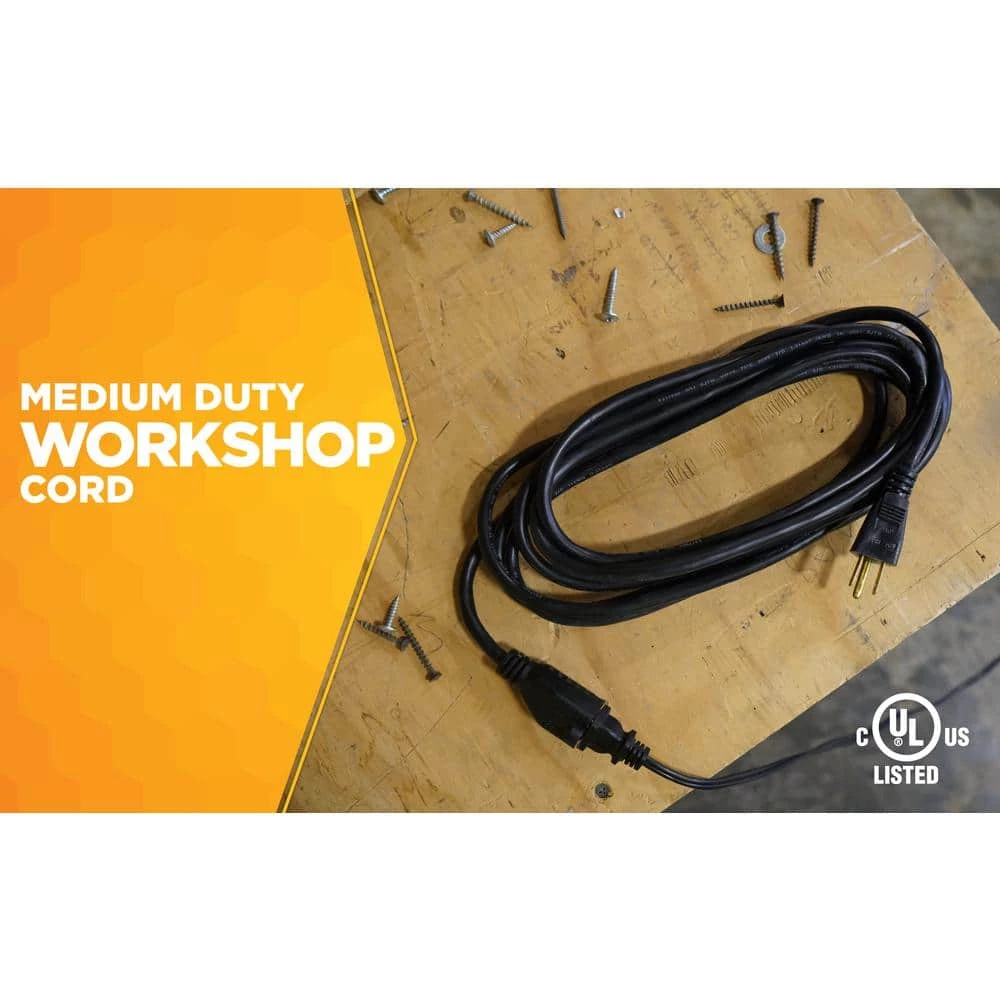 Woods 8 ft. 16/3 SJTW Outdoor Medium-Duty Extension Cord 4 Woods 8 ft. 16/3 SJTW Outdoor Medium-Duty Extension Cord - Image 2
