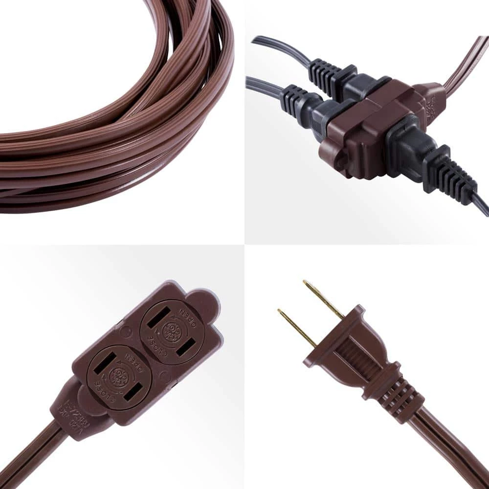 GE 6 ft. 16/3 3-Outlet Polarized Extension Cord, Brown 7 GE 6 ft. 16/3 3-Outlet Polarized Extension Cord, Brown - Image 5