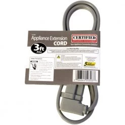 CERTIFIED APPLIANCE ACCESSORIES 3 ft. 14/3 3-Wire Conductor Extension Cord -Extension Cords Sales Store certified appliance accessories appliance extension cords 15 0303 44 1000