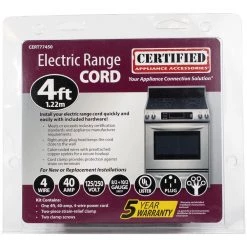 CERTIFIED APPLIANCE ACCESSORIES 4 ft. 10/4 4-Wire Eyelet 40-Amp Range Cord -Extension Cords Sales Store certified appliance accessories appliance extension cords 90 2060 76 1000
