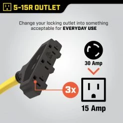 Champion Power Equipment 25 ft. 30 Amp 125-Volt Fan-Style Flat Generator Extension Cord 23 Champion Power Equipment 25 ft. 30 Amp 125-Volt Fan-Style Flat Generator Extension Cord -Extension Cords Sales Store champion power equipment generator cords 100436 4f 1000