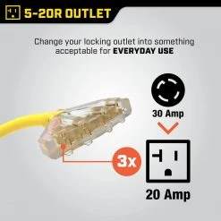 Champion Power Equipment 25 ft. 30 Amp 240-Volt Generator Power Cord -Extension Cords Sales Store champion power equipment generator cords 48036 1d 1000