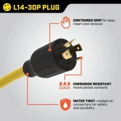 Champion Power Equipment 25 ft. 30 Amp 240-Volt Generator Power Cord -Extension Cords Sales Store champion power equipment generator cords 48036 a0 1000