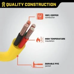 Champion Power Equipment 25 ft. NEMA L14-30P to 4x 5-20R Generator Cord in Yellow -Extension Cords Sales Store champion power equipment generator cords 48043 66 1000
