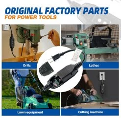 ELEGRP 1 ft. 15 Amp Manual Reset 2 Prong in-line Portable GFCI Replacement Plug Assembly -Extension Cords Sales Store elegrp gfci plugs eg20cm0201 1p 4f 1000