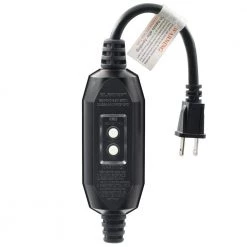 ELEGRP 1 ft. 15 Amp Manual Reset 2 Prong in-line Portable GFCI Replacement Plug Assembly