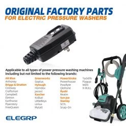 ELEGRP 4.67 in. 15 Amp Auto Reset 2 Prong Portable GFCI Replacement Right Angle Plug Assembly -Extension Cords Sales Store elegrp gfci plugs eg20pas0201 1p 4f 1000