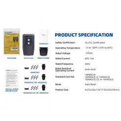 ELEGRP 4.67 in. 15 Amp Auto Reset 3 Prong Portable GFCI Replacement Right Angle Plug Assembly -Extension Cords Sales Store elegrp gfci plugs eg20pas0201 5p 31 1000