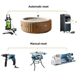 ELEGRP 4.67 in. 15 Amp Manual Reset 2 Prong Portable GFCI Replacement Right Angle Plug Assembly -Extension Cords Sales Store elegrp gfci plugs eg20pms0201 1p 40 1000