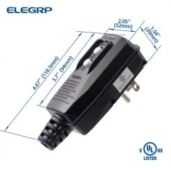 ELEGRP 4.67 in. 15 Amp Manual Reset 3 Prong Portable GFCI Replacement Plug Assembly -Extension Cords Sales Store elegrp gfci plugs eg20pms0201 5p 44 1000