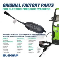 ELEGRP 1.65 ft. 15 Amp Automatic Reset 2 Prong Portable GFCI Replacement Right Angle Plug Assembly -Extension Cords Sales Store elegrp gfci plugs g1215ca2 c3 1000