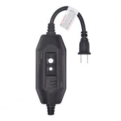 ELEGRP 1 ft. 15 Amp Manual Reset 2 Prong in-Line Portable GFCI Replacement Plug Assembly