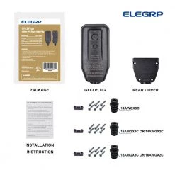 ELEGRP 2.1 ft. 15 Amp Automatic Reset 3 Prong Portable GFCI Replacement Right Angle Plug -Extension Cords Sales Store elegrp gfci plugs g1215pa 76 1000
