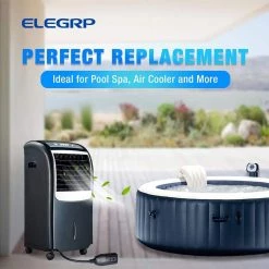 ELEGRP 4.3 ft. 15 Amp Automatic Reset 2 Prong Portable GFCI Replacement Right Angle Plug -Extension Cords Sales Store elegrp gfci plugs g1215pa2 4f 1000