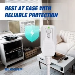 ELEGRP 7.5 ft. 120V 13Amp 1560W LCDI Power Cord Plug for Air Conditioner,Leakage Current Detection Interrupter Replacement,Gray -Extension Cords Sales Store elegrp gfci plugs l15515 16awg 44 1000