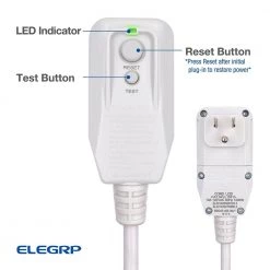 ELEGRP 7.5ft. 120V 10Amp 1200W LCDI Power Cord Plug for Air Conditioner,Leakage Current Detection Interrupter Replacement, Gray 10 ELEGRP 7.5ft. 120V 10Amp 1200W LCDI Power Cord Plug for Air Conditioner,Leakage Current Detection Interrupter Replacement, Gray -Extension Cords Sales Store elegrp gfci plugs l15515 18awg 4f 1000