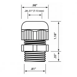 ASI M20 x 1.5 Threaded Plastic Cable Gland with Locknut 7 mm to 13 mm Clamping Range (10-Pack) -Extension Cords Sales Store extension cord accessories 3001316 1f 1000