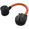 AC WORKS 1.5 ft. 10-50P 3-Prong Older Range/Welder/Dryer Plug to 6-30R 3-Prong 30 Amp 250-Volt HVAC Female Adapter