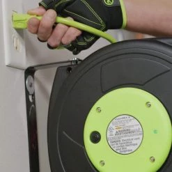 Flexzilla 50 ft. Retractable Extension Cord Reel, 14/3 AWG SJTOW Cord with Grounded Triple Tap Outlet -Extension Cords Sales Store flexzilla extension cord reels fz8140503 66 1000