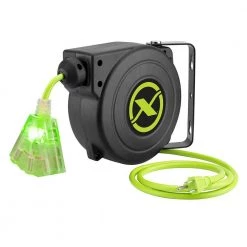 Flexzilla ZillaGreen 25 ft. Retractable Extension Cord Reel, 16/3 AWG