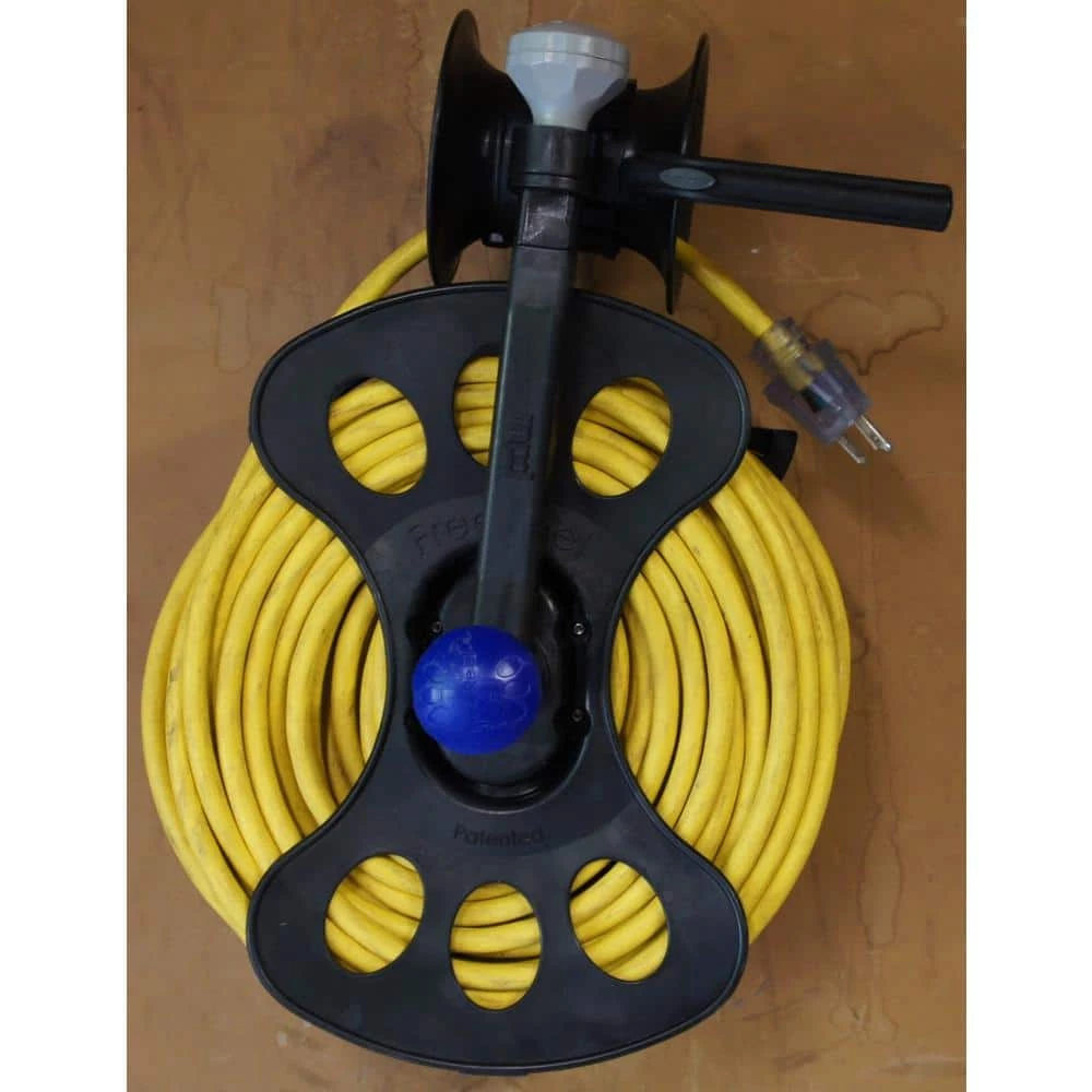 FreeReel 100 ft. 12/3 Cord and Air Hose Reel System 2 Storage Cassette Reels Cord Hose Guide/Winder and 2 Wall Storage Mounts 5 FreeReel 100 ft. 12/3 Cord and Air Hose Reel System 2 Storage Cassette Reels Cord Hose Guide/Winder and 2 Wall Storage Mounts - Image 3