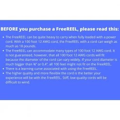 FreeReel 100 ft. 12/3 Cord and Air Hose Reel System: 1 Storage Cassette 1 Cord and Hose Guide/Winder and 1 Wall Storage Mount -Extension Cords Sales Store freereel extension cord reels mpd sc cg wsm c3 1000