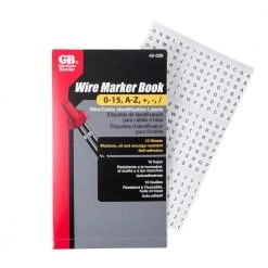 Gardner Bender Wire Marker Booklet A-Z, 0-15, symbols -Extension Cords Sales Store gardner bender extension cord accessories 42 028 1f 1000