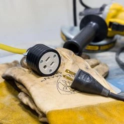 GE Heavy Duty Grounded with Metal Clamp Connector - Black -Extension Cords Sales Store ge extension cord accessories 52153 fa 1000