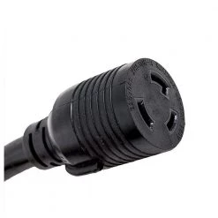 LifeSupplyUSA 25 ft. 3 Prong 10/3 30 Amp Generator Extension Cord L5-30P / L5-30R 10AWG x (3) 125V STW VELCRO ETL Approved -Extension Cords Sales Store generator cords er548 4f 1000