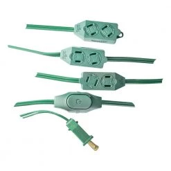 Go Green Power 9-Outlet 18/2 Extension Cord, Green