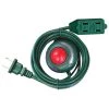 Home Accents Holiday 6 ft. 16/2 3-Outlet Extension Cord with Footswitch, Green -Extension Cords Sales Store green home accents holiday general purpose cords kab 13 64 1000