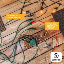 Southwire SJTW 25 ft.14/3 3-Outlet Multi-Directional Landscape Cord -Extension Cords Sales Store green southwire general purpose cords 67013740 1f 1000