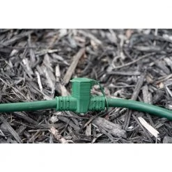 Woods 25 ft. 14/3 Multi-Outlet (3) Garden Outdoor Medium-Duty Extension Cord, Green -Extension Cords Sales Store green woods general purpose cords 3030 44 1000