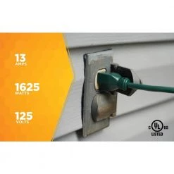 Woods 25 ft. 16/3 SJTW Tri-Source (Multi-Outlet) Yard Master Outdoor Extension Cord -Extension Cords Sales Store green woods general purpose cords 984413 66 1000