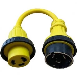 Halex 1.5 ft. 10/3 30 Female to 50 Amp Male Marine Shore Power Adapter