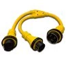 Halex 3 ft. 10/3 50 Amp Male to Two 50 Amp Females Marine Shore Power Y-Adapter -Extension Cords Sales Store halex rv marine cords 50250 64 1000