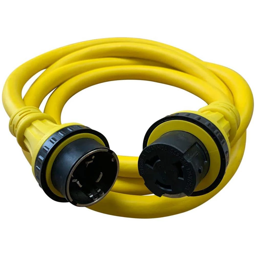 Halex 12 ft. 6/4 50 Amp 125/250 Dual Voltage Marine Shore Power Extension Cord 3 Halex 12 ft. 6/4 50 Amp 125/250 Dual Voltage Marine Shore Power Extension Cord
