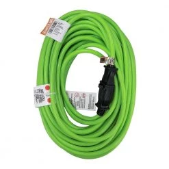 Husky 50 ft. 16/2 Indoor/Outdoor Extension Cord, Green -Extension Cords Sales Store lime green husky general purpose cords hw16250hlg 4f 1000
