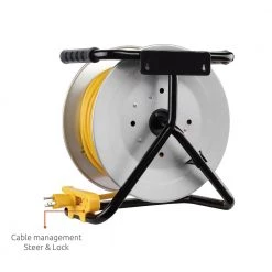 Link2Home 75 ft. 12/3 Extension Cord Storage Reel with 4 Grounded Outlets and Overload Circuit Breaker -Extension Cords Sales Store link2home extension cord reels em cg 750 n 1f 1000