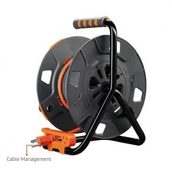 Link2Home 3 ft. 14/3 Extension Cord Storage Reel with 4 Power Outlets and SJTW Cable -Extension Cords Sales Store link2home extension cord reels em cm 30e 1f 1000